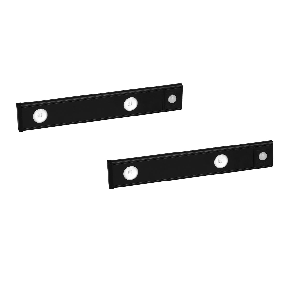 Motion-sensor closet lights 2-pack in black
